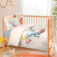 Svilanit otroška posteljnina Sweet Elephant, bombažna, 140x200 + 40x60 cm