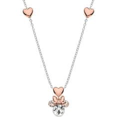 Disney Čudovita srebrna dvobarvna ogrlica Minnie Mouse NS00016TRWL- 157.CS