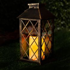 LUMILED Solarna vrtna svetilka LED stoječa viseča patina LIRIO 28cm