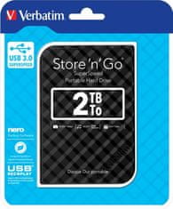 Verbatim Store'n' Go zunanji disk, 2 TB, USB 3.0 (53195)