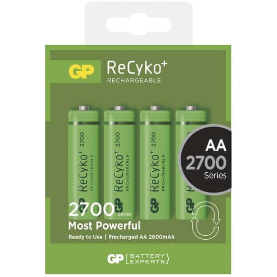 GP polnilna baterija ReCyko+ 2700 HR6 (AA), 4 kosi
