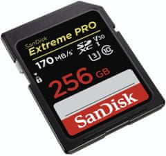 SanDisk Extreme Pro spominska kartica, 256GB, 170/90MB/s, V30