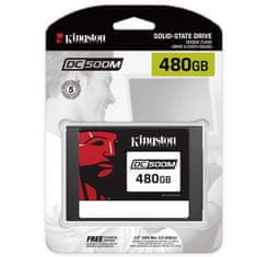 Kingston DC500M 480 GB SSD disk, SATA3, 6,35 cm (2,5"), 3D TLC