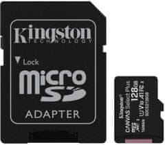 Kingston Canvas Select Plus Micro pomnilniška kartica microSDXC, 128 GB, 100 MB/s, C10, UHS-I, adapter - odprta embalaža