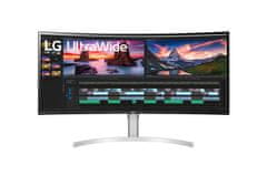 LG ukrivljen, ultra širok nano IPS monitor, 96,5 cm, QHD+ (38WN95C-W)