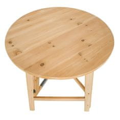 tectake Zložljiva barska miza iz masivnega lesa 79 x 110 cm