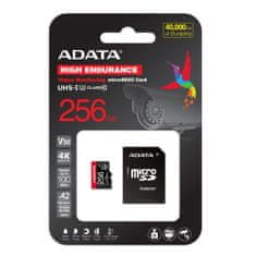 A-Data High Endurance microSDXC spominska kartica, 256 GB, V30, A2 + SD adapter