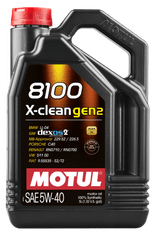 Motul 8100 X-Clean Gen2 motorno olje, 5W40, 5 l
