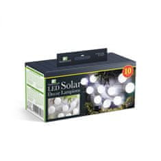 GARDEN OF EDEN LED solarni lampiončki - 10 belih luči, hladno bela LED - 3,7 m