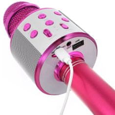 MG Bluetooth Karaoke mikrofon z zvočnikom, roza