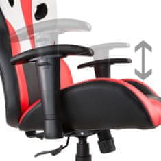tectake Igralni stol Optimus Črna/rdeča/bela