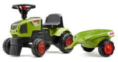poganjalec traktor Claas z volanom in prikolico
