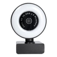 megamiska Spletna kamera z LED lučko in mikrofonom 2k