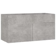 Greatstore Komplet kopalniškega pohištva betonsko siva iverna plošča