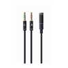 Avdio kabel slušalke + mikrofon M - 2x 3,5mm