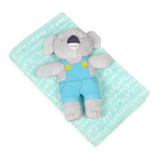 BabyMatex Odejica z igračo Koala Mint 75 x 100 cm