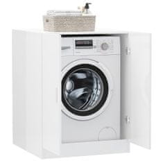 Greatstore Omara za pralni stroj visok sijaj bela 71x71,5x91,5 cm
