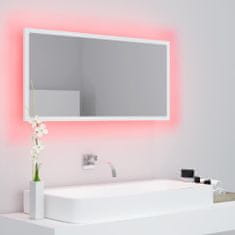 shumee LED kopalniško ogledalo belo 90x8,5x37 cm iverna plošča