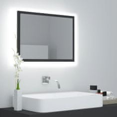 Greatstore LED kopalniško ogledalo sivo 60x8,5x37 cm iverna plošča