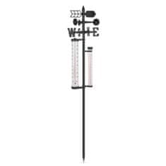 GARDEN OF EDEN Vrtna vremenska postaja XL - termomter, merilnik padavin ter smeri in hitrosti vetra 145 cm