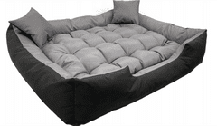 slomart pasje ležišče, postelja za psa, 115cm x 95cm, XL velikost, temno sivo, sivo