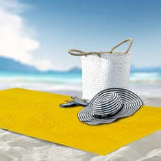 Svilanit Fish plažna brisača, 80x160 cm, rumena