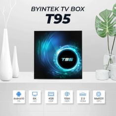 Byintek T95 medijski predvajalnik, 4K UHD, Android 10, WiFi, 4GB, 32GB, Google, Netflix, Youtube