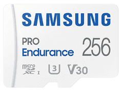 Samsung PRO Endurance micro SDXC spominska kartica, 256 GB + SD adapter