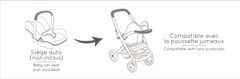 Smoby Maxi Cosi Kombinirani voziček za lutke zeleno-siv