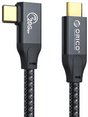 Orico CL32 kabel, 1m, USB-C v USB-C, USB 3.2 Gen2, 20Gbps, 100W PD, 4K 60Hz (CL32-10-BK-BP)