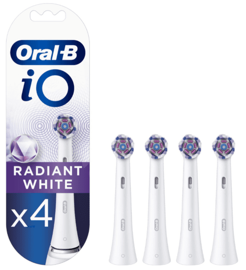 Oral-B iO Radiant White nastavek za zobno ščetko, 4/1, bel
