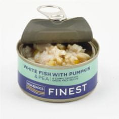 Fish4Dogs Konzervirana hrana za pse Finest bela riba z bučo in grahom 85 g