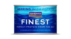 Fish4Dogs Konzervirana hrana za pse Finest sled s krompirjem 185 g