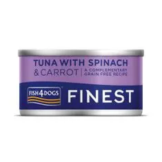 Fish4Dogs Konzervirana hrana za pse Finest tuna s korenčkom in špinačo 85 g
