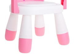 Aga Stol za hranjenje in igranje roza barve