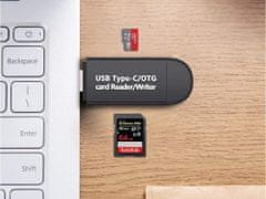 Verk 3v1 SD microSD čitalec pomnilniških kartic USB 2.0 C-tape