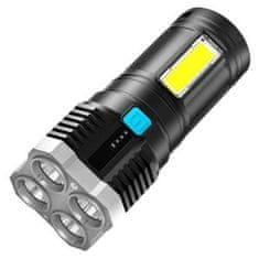 Verk Večnamenska 4LED ročna COB LED svetilka z akumulatorjem 1000lm