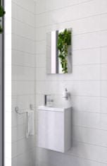 IKODI tridelni kopalniški sestav LENY 40 cm bela visoki sijaj