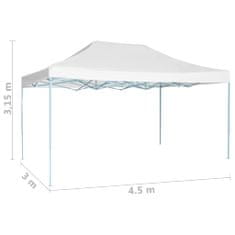 shumee Zložljiv vrtni šotor 3x4,5 m bel