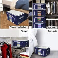 HOME & MARKER® Tekstilna škatla za shranjevanje oblačil, modra, 66L - STACKBOX