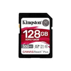 Kingston Canvas React Plus/SDHC/128GB/300MBps/UHS-II U3/razred 10