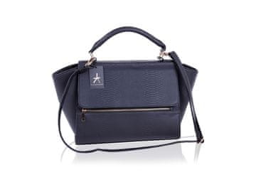 atmosphere Črna torbica v obliki čolna, kačja koža