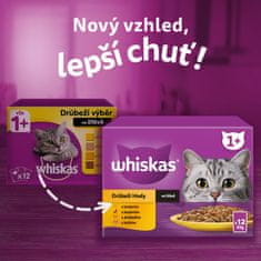 Whiskas vrečke, perutninski izbor v soku, 48 x 85 g