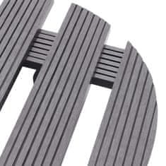 Vidaxl Voziček za rastline 4 kosi sive barve Ø30x7,5 cm WPC