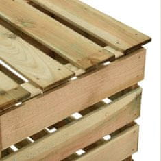 Vidaxl Vrtni kompostnik iz letvic 80x50x100 cm impregnirana borovina