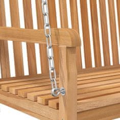 Vidaxl Gugalna klop trdna tikovina lesena 114x60x64 cm
