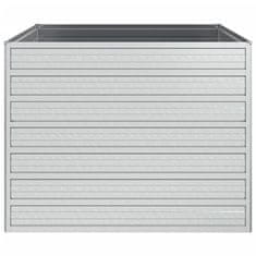 Vidaxl Visoka greda 100x100x77 cm pocinkano jeklo srebrna