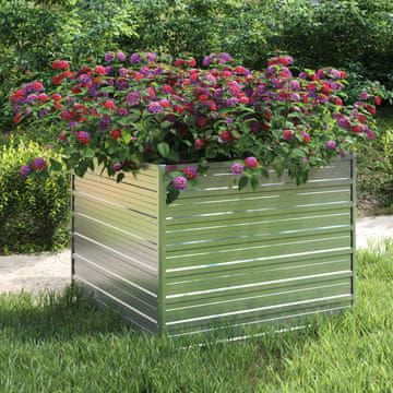 Vidaxl vidaXL Dvignjeno korito za gredice 100x100x77 cm pocinkano jeklo