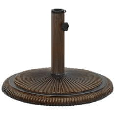 Vidaxl Stojalo za senčnik bronasto 45x45x30 cm lito železo