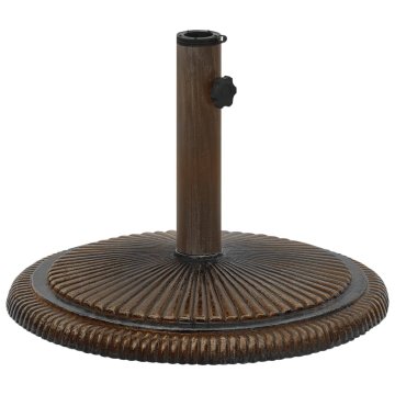 Vidaxl Stojalo za senčnik bronasto 45x45x30 cm lito železo